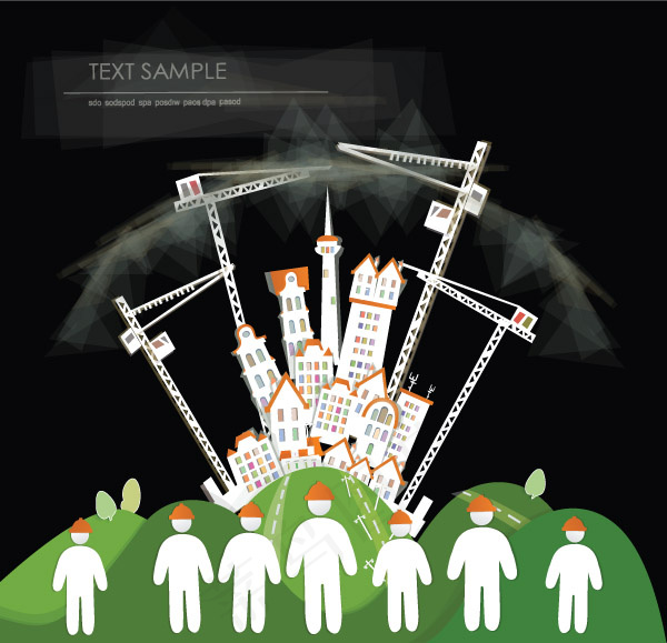卡通城市主题矢量素材4