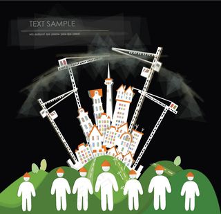 卡通城市主题矢量素材4