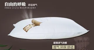 白鸭绒羽绒枕头广告图片