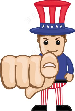 我们希望你山姆叔叔商业的卡通人物