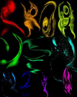 PS笔刷抽象艺术效果波纹