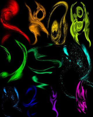 PS笔刷抽象艺术效果波纹