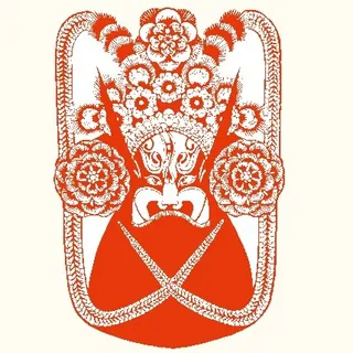 京剧人物剪纸 矢量CDR_51