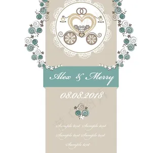 婚礼邀请卡图片