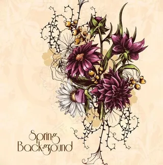 春天鲜花花朵 花卡图片