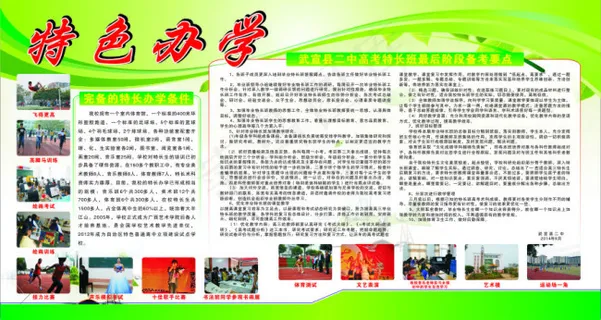学校特色办学展板
