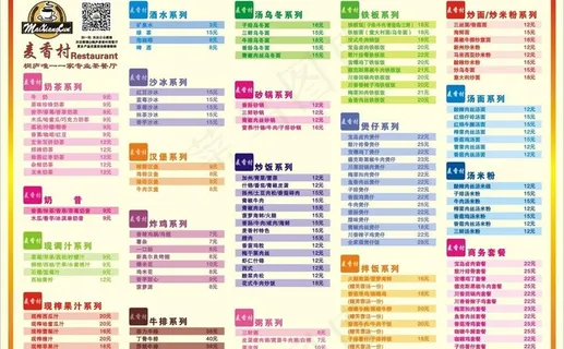 餐厅菜单图片