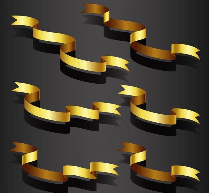 欧式古典丝带图标图片