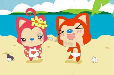 可爱阿狸矢量素材下载