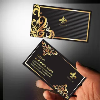 高档奢华 精致高级名片PSD模版下...