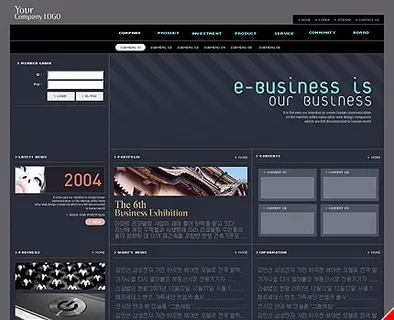 黑色质感网页素材