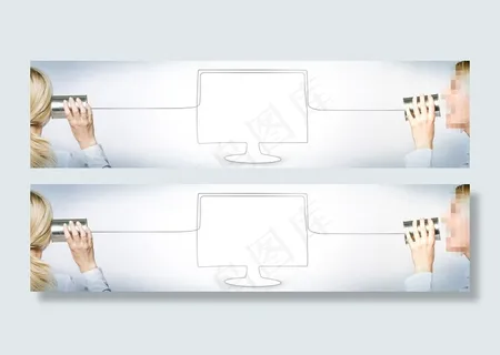 科技banner分层素材 bann...