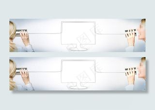 科技banner分层素材 bann...