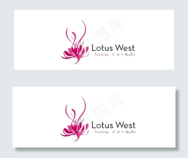 荷花logo图片ai矢量模版下载