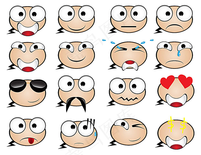 可爱卡通表情图集