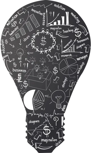 创意灯泡免扣PNG素材图片下载