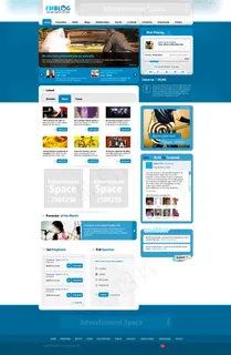 音乐调频博客PSD网页模板