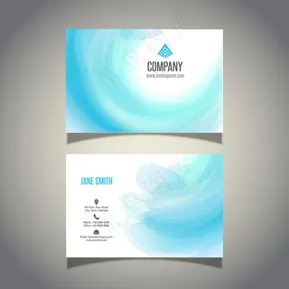 水彩波浪名片,水彩,波浪,名片,名片模板,名片设计,名片矢量,EPS