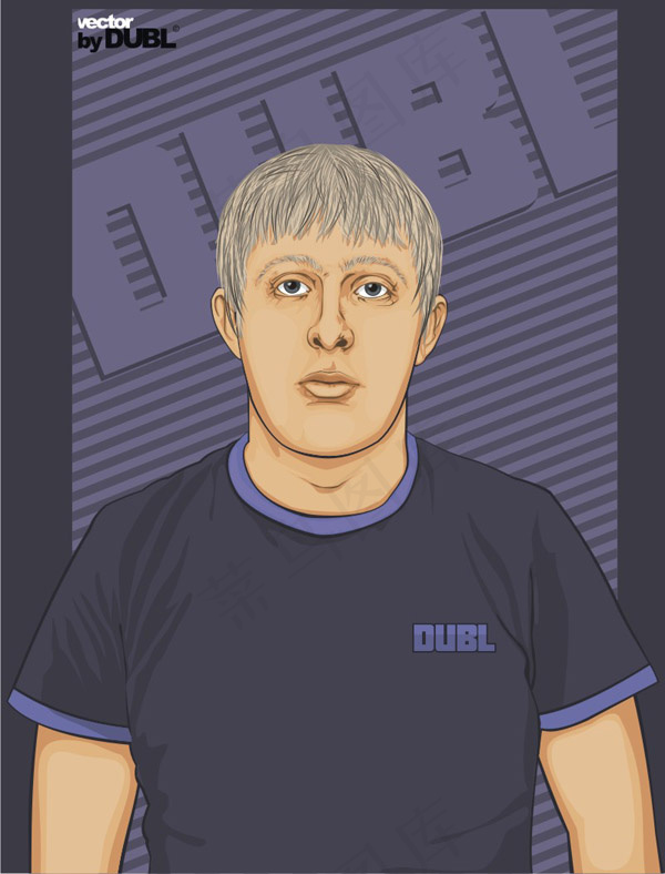 肖像绘制矢量人现实主义绘画