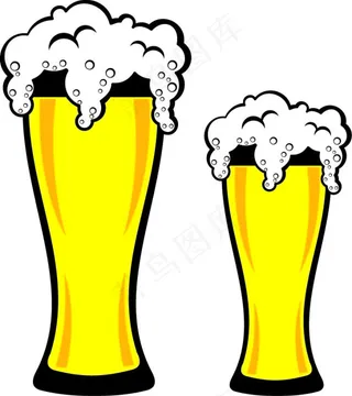 冒泡泡的啤酒