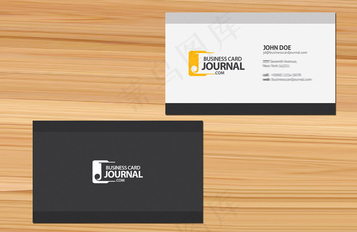 黑色商务名片模板