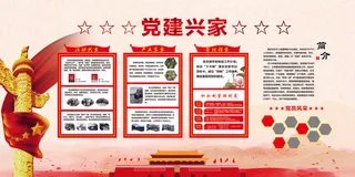 中国风党建文化墙制度展板