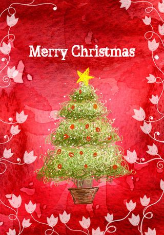 圣诞树贺卡