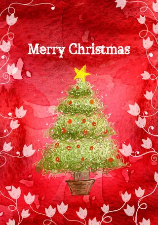 圣诞树贺卡