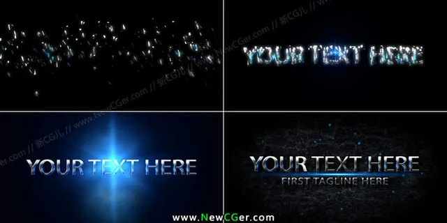 金属质感字幕展示