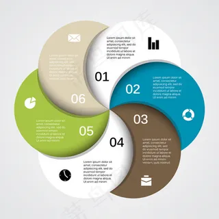 彩色螺旋花瓣图矢量图