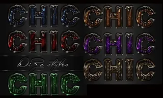 质感的宝石字体样式