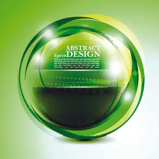 耀眼炫光立体图形背景矢量素材