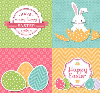 清新复活节贺卡图片