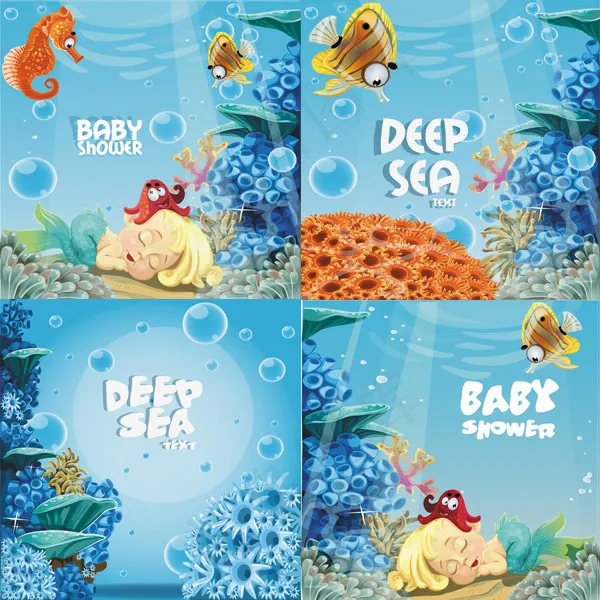 海底世界eps,ai矢量模版下载
