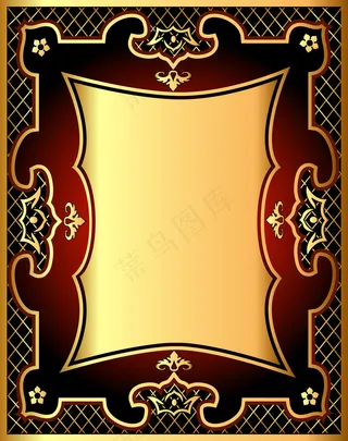 金色高贵花边边框花纹背景