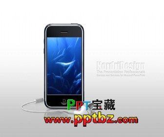 iphone图片切换效果ppt模板