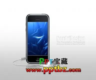 iphone图片切换效果ppt模板