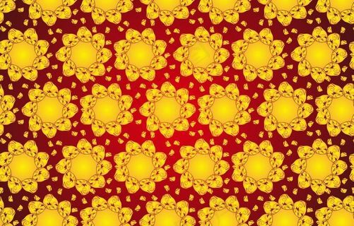 黄色花纹图片