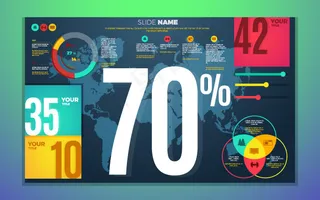 线条ppt数据图表矢量素材