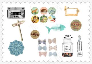 蝴蝶结免抠图 化妆品免抠图素材 p...