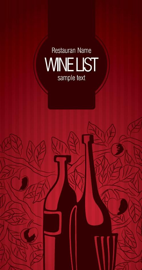 欧式花纹酒吧菜单封面设计图片