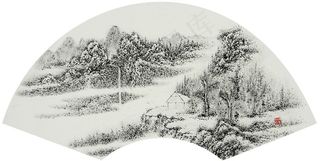 中国画扇面图片