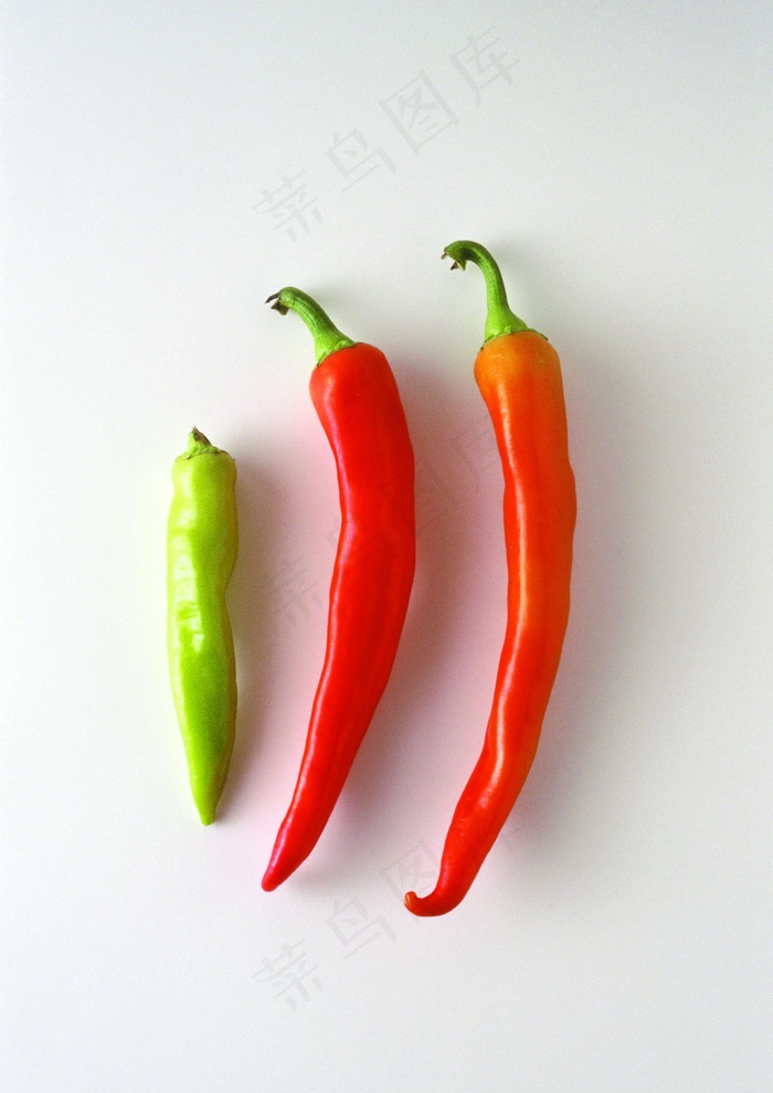 绿色-红色辣椒
