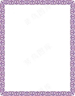 紫色花边素材