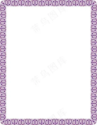 紫色花边素材