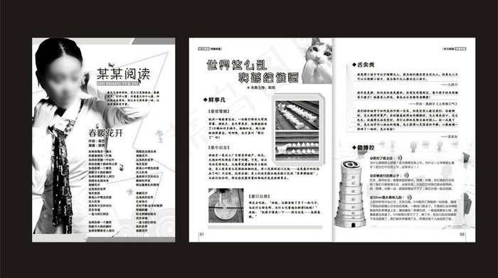 杂志期刊内文排版图片