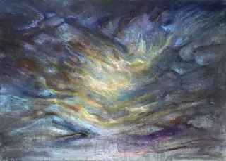 复古天空绘画作品