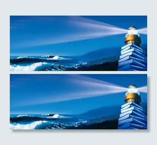 PSD灯塔创意海报素材下载