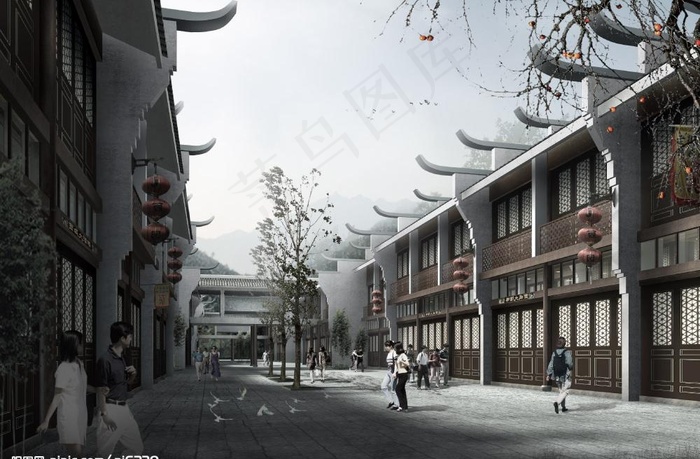 建筑效果图psd图片