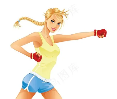 运动少女图片